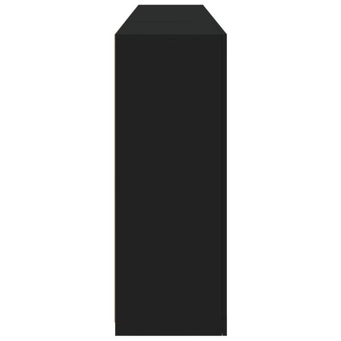 Servantă cu lumini LED, negru, 202x37x100 cm WALTI