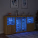 Servantă cu lumini LED, stejar sonoma, 202x37x100 cm - WALTI WALTI
