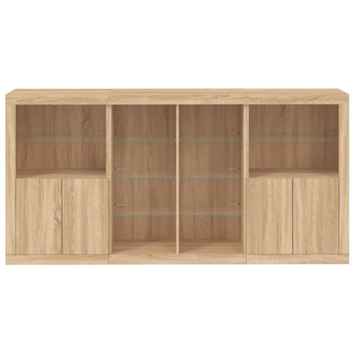Servantă cu lumini LED, stejar sonoma, 202x37x100 cm - WALTI WALTI