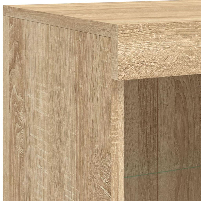 Servantă cu lumini LED, stejar sonoma, 202x37x100 cm - WALTI WALTI