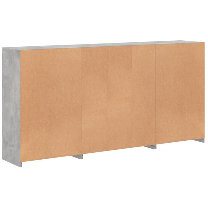 Servantă cu lumini LED, gri beton, 202x37x100 cm - WALTI WALTI