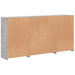 Servantă cu lumini LED, gri beton, 202x37x100 cm - WALTI WALTI