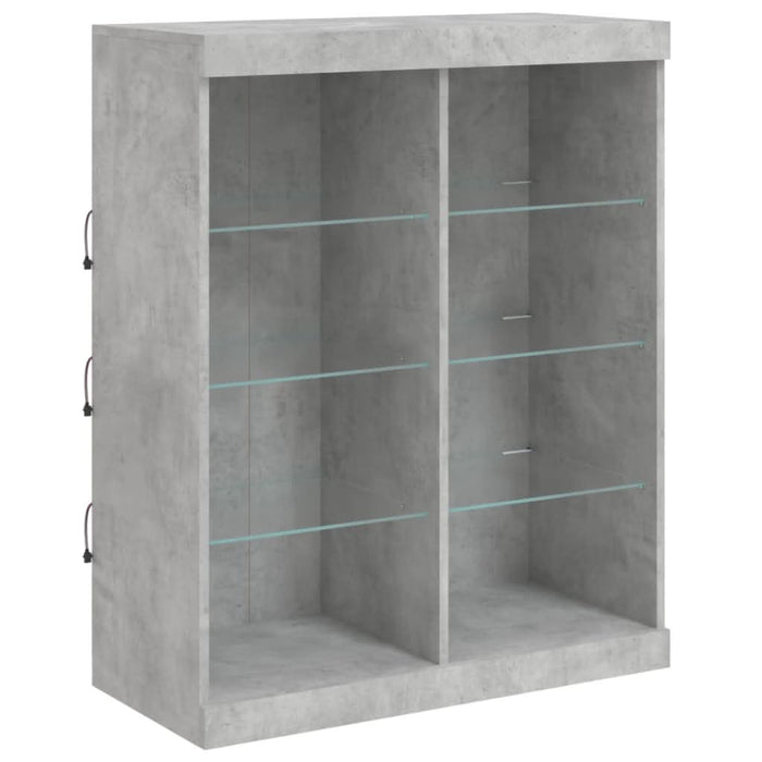 Servantă cu lumini LED, gri beton, 202x37x100 cm - WALTI WALTI