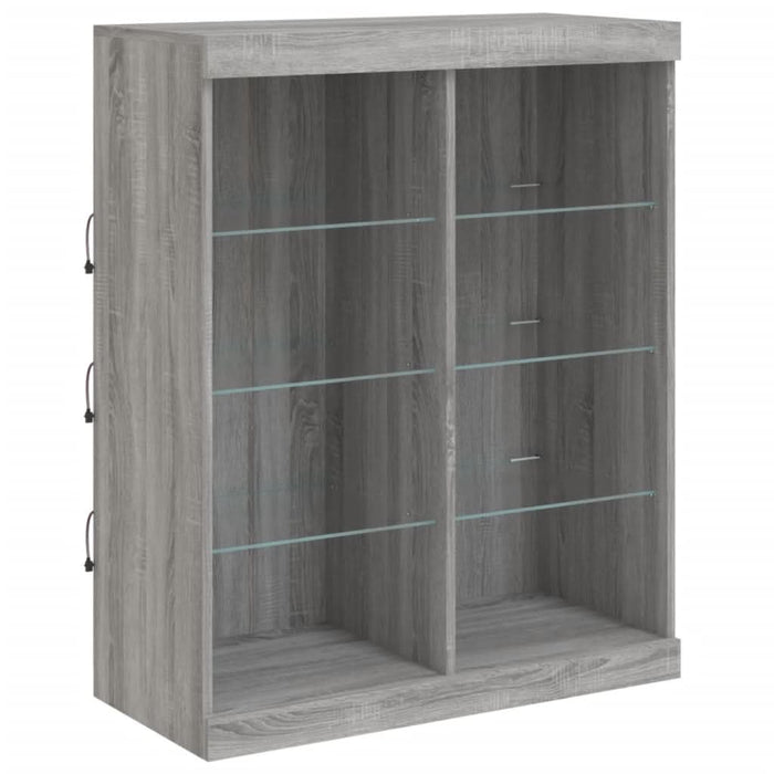 Servantă cu lumini LED, gri sonoma, 202x37x100 cm - WALTI WALTI