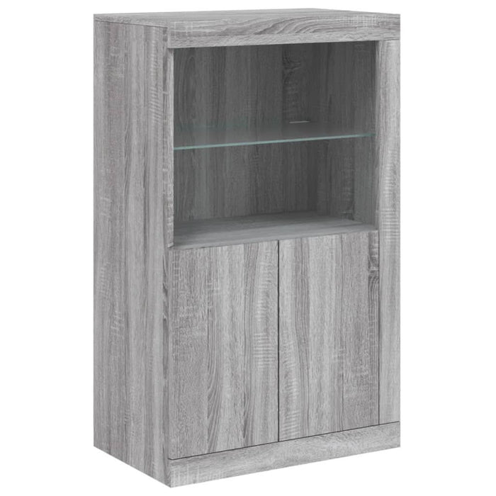 Servantă cu lumini LED, gri sonoma, 202x37x100 cm - WALTI WALTI