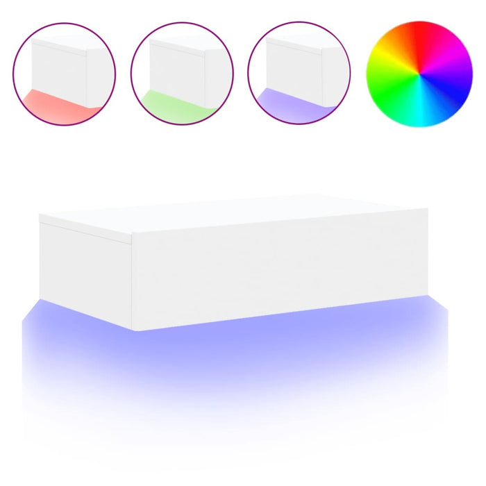 Dulap TV cu lumini LED, alb, 60x35x15,5 cm - WALTI WALTI