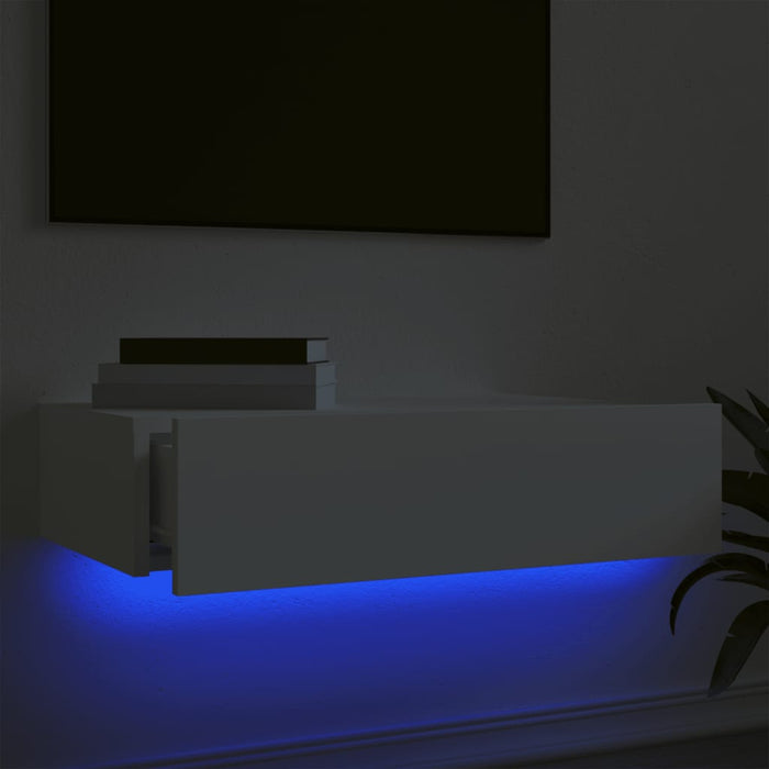 Dulap TV cu lumini LED, alb, 60x35x15,5 cm - WALTI WALTI