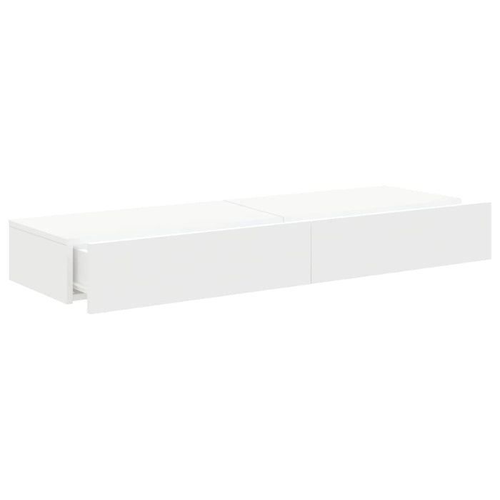 Dulapuri TV cu lumini LED, 2 buc., alb, 60x35x15,5 cm - WALTI WALTI
