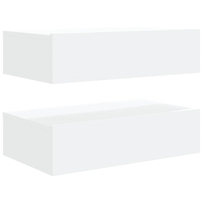 Dulapuri TV cu lumini LED, 2 buc., alb, 60x35x15,5 cm - WALTI WALTI