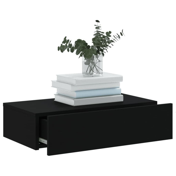 Comodă TV cu lumini LED, negru, 60x35x15,5 cm - WALTI WALTI