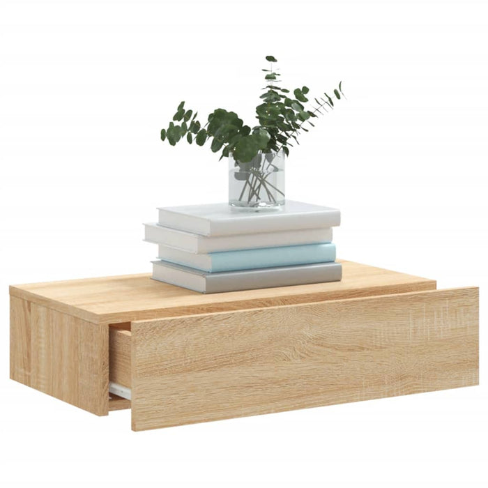 Comodă TV cu lumini LED, stejar sonoma, 60x35x15,5 cm - WALTI WALTI