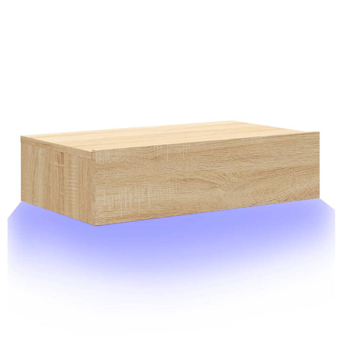 Comodă TV cu lumini LED, stejar sonoma, 60x35x15,5 cm - WALTI WALTI