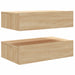 Comode TV cu lumini LED, 2 buc., stejar sonoma, 60x35x15,5 cm - WALTI WALTI
