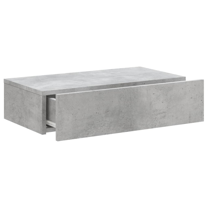 Comodă TV cu lumini LED, gri beton, 60x35x15,5 cm - WALTI WALTI