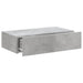Comodă TV cu lumini LED, gri beton, 60x35x15,5 cm - WALTI WALTI