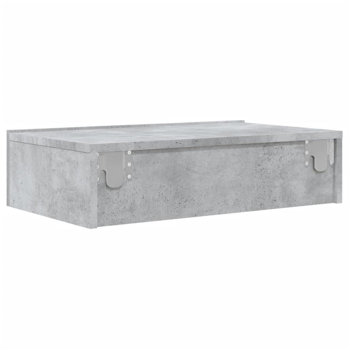 Comodă TV cu lumini LED, gri beton, 60x35x15,5 cm - WALTI WALTI