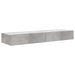 Comode TV cu lumini LED, 2 buc., gri beton, 60x35x15,5 cm - WALTI WALTI