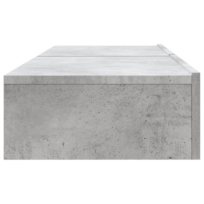 Comode TV cu lumini LED, 2 buc., gri beton, 60x35x15,5 cm - WALTI WALTI