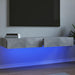 Comode TV cu lumini LED, 2 buc., gri beton, 60x35x15,5 cm - WALTI WALTI