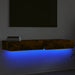 Comode TV cu lumini LED, 2 buc., stejar fumuriu, 60x35x15,5 cm - WALTI WALTI
