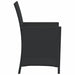 Set bistro cu perne, 3 piese, negru, poliratan - WALTI WALTI