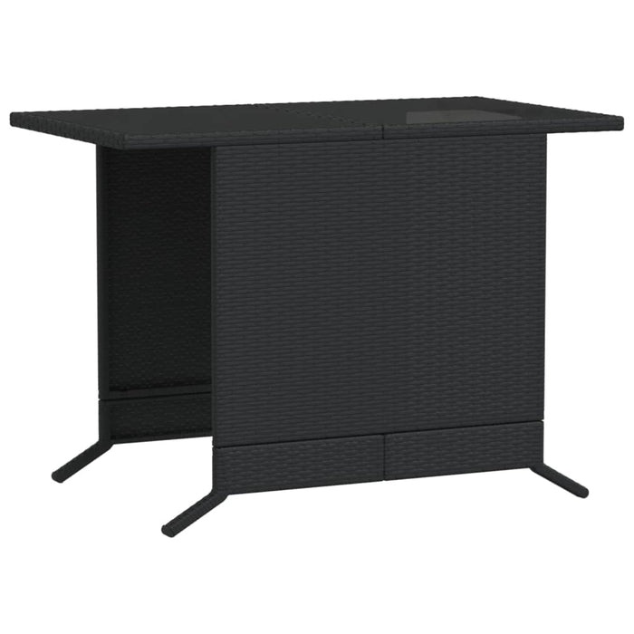 Set bistro cu perne, 3 piese, negru, poliratan - WALTI WALTI