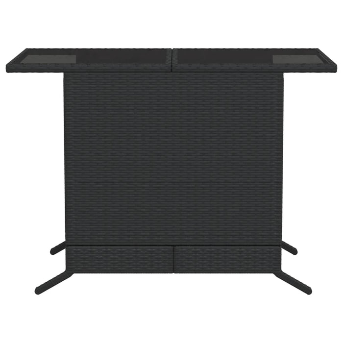 Set bistro cu perne, 3 piese, negru, poliratan - WALTI WALTI