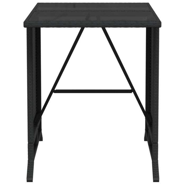Set bistro cu perne, 3 piese, negru, poliratan - WALTI WALTI