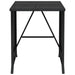 Set bistro cu perne, 3 piese, negru, poliratan - WALTI WALTI
