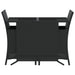 Set bistro cu perne, 3 piese, negru, poliratan - WALTI WALTI
