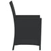 Set bistro cu perne, 3 piese, negru, poliratan - WALTI WALTI