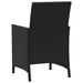 Set bistro cu perne, 3 piese, negru, poliratan - WALTI WALTI