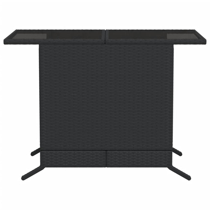 Set bistro cu perne, 3 piese, negru, poliratan - WALTI WALTI