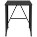 Set bistro cu perne, 3 piese, negru, poliratan - WALTI WALTI