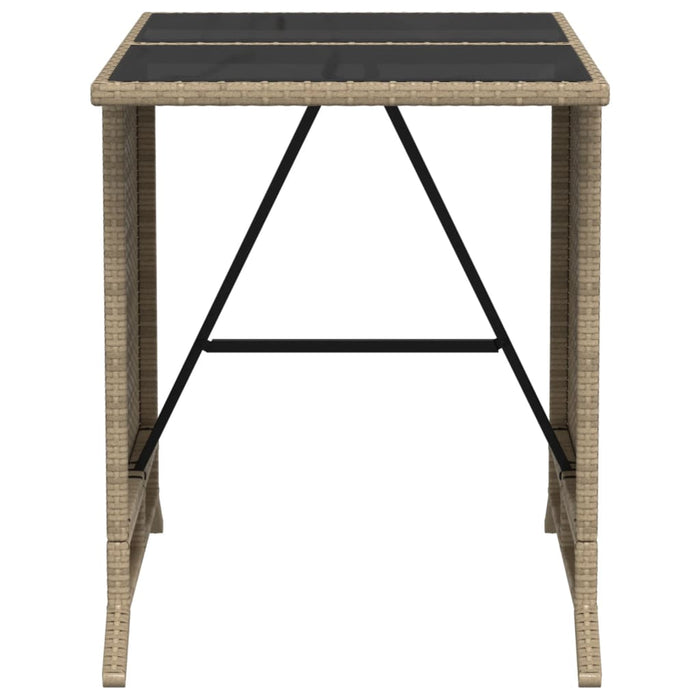Set bistro cu perne, 3 piese, bej combinat, poliratan - WALTI WALTI