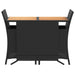 Set bistro cu perne, 3 piese, negru, poliratan - WALTI WALTI