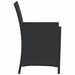 Set bistro cu perne, 3 piese, negru, poliratan - WALTI WALTI