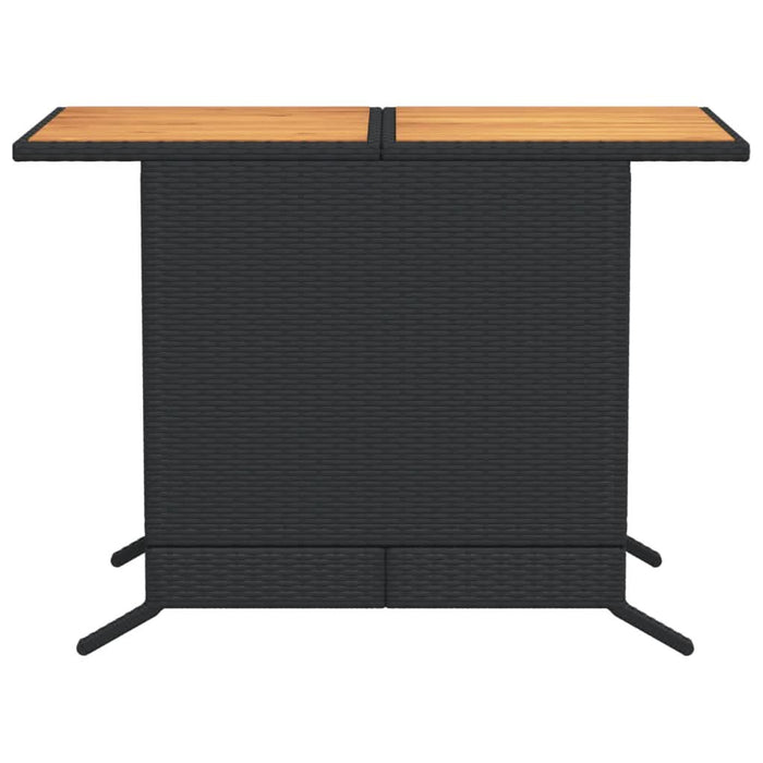 Set bistro cu perne, 3 piese, negru, poliratan - WALTI WALTI