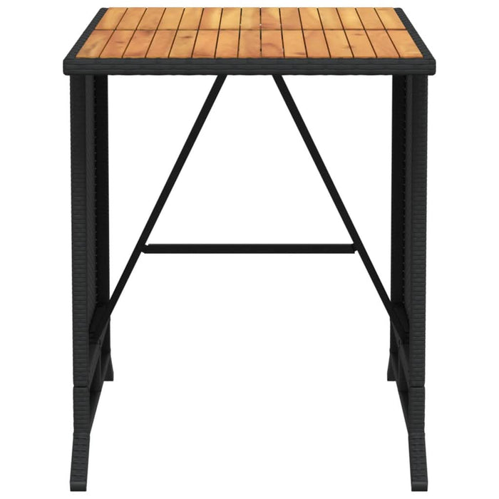 Set bistro cu perne, 3 piese, negru, poliratan - WALTI WALTI