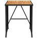 Set bistro cu perne, 3 piese, negru, poliratan - WALTI WALTI