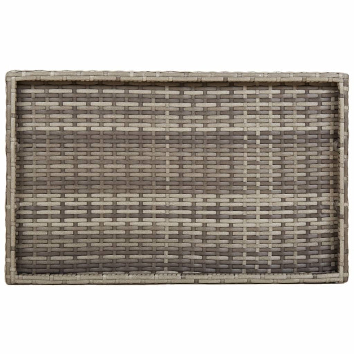 Masă pliabilă cu tavă, gri, 65x40x75 cm, poliratan - WALTI WALTI