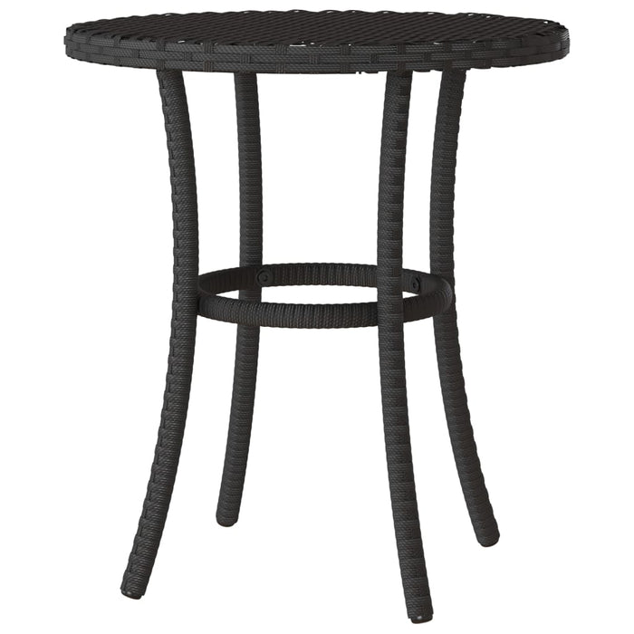 Set bistro cu perne, 3 piese, negru, poliratan - WALTI WALTI