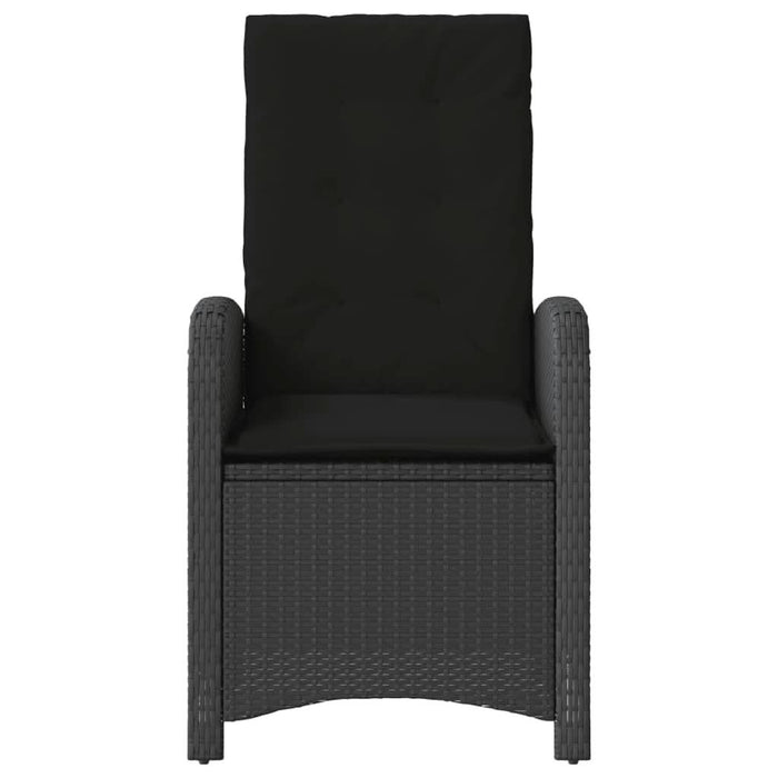 Set bistro cu perne, 3 piese, negru, poliratan - WALTI WALTI