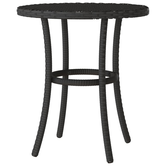 Set bistro cu perne, 3 piese, negru, poliratan - WALTI WALTI