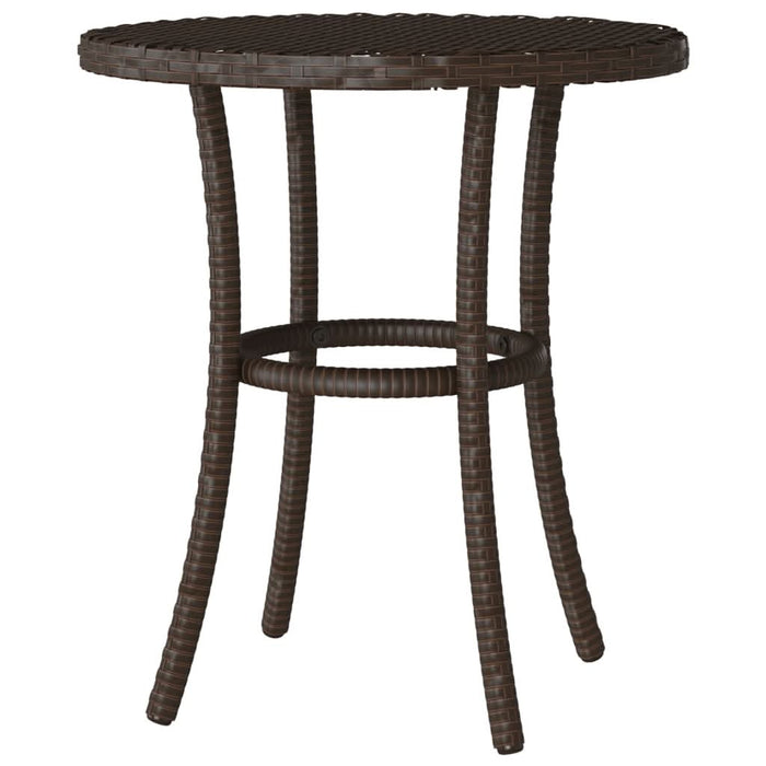 Set bistro cu perne, 3 piese, maro, poliratan - WALTI WALTI
