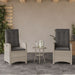 Set bistro cu perne, 3 piese, gri deschis, poliratan - WALTI WALTI