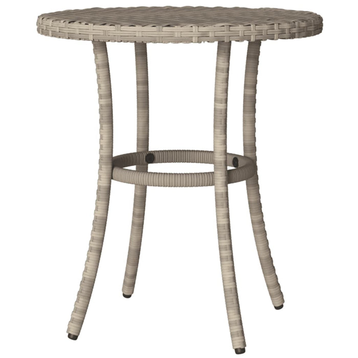 Set bistro cu perne, 3 piese, gri deschis, poliratan - WALTI WALTI