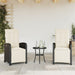 Set bistro cu perne, 3 piese, negru, poliratan - WALTI WALTI