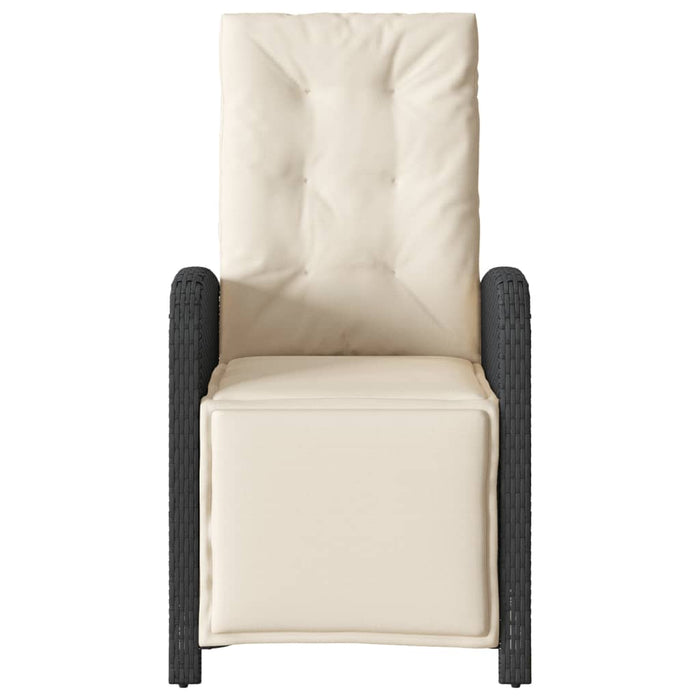 Set bistro cu perne, 3 piese, negru, poliratan - WALTI WALTI