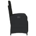 Set bistro cu perne, 3 piese, negru, poliratan - WALTI WALTI